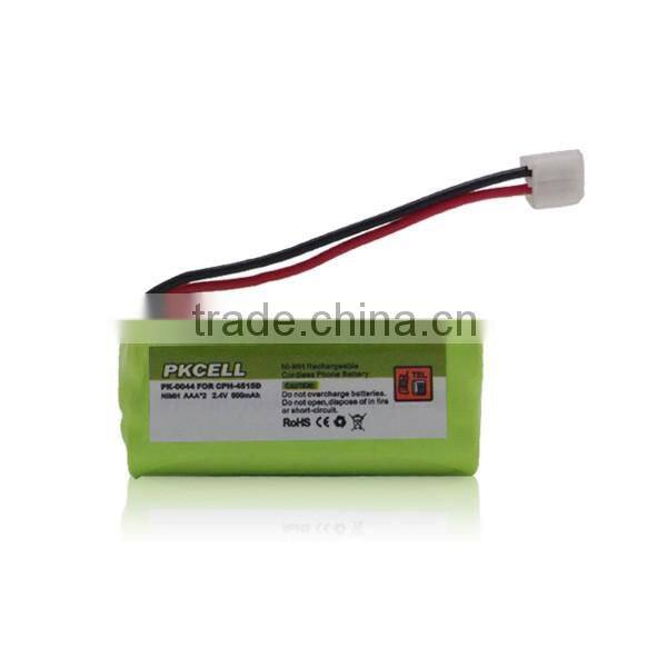 PK-0047 Ni-MH AA*2 2.4V 1200mAh cordless telephone cell for BT-1007
