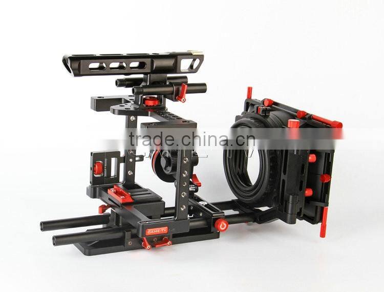 CAME-TV DSLR Cage W/ Hand Grip For GH4 & S ONY A7s & 5D Mark III