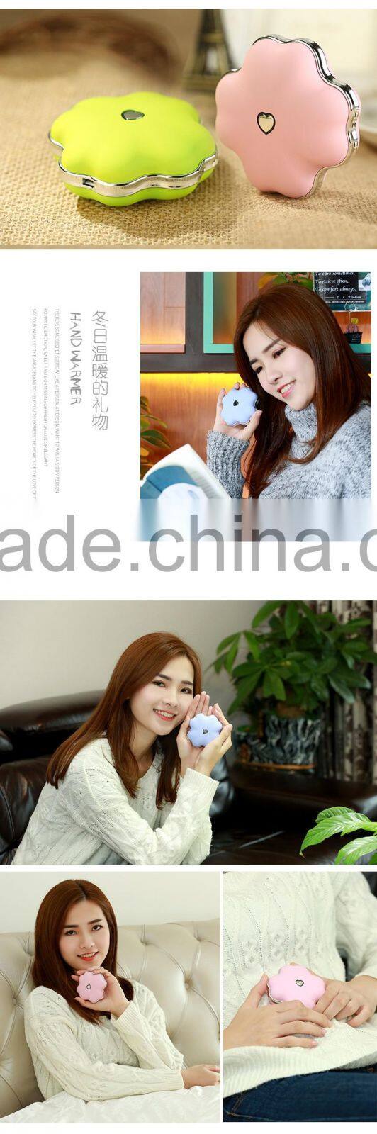 2016 Christmas gift clover power bank 4000mah hand warmer power bank