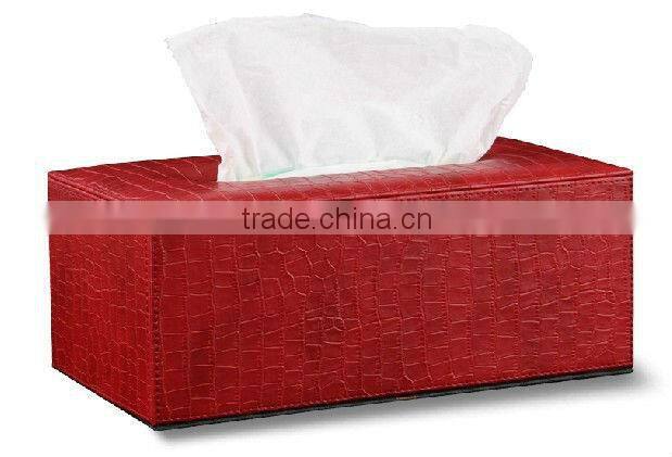 hot sale leather fancy tissue box PU cheap napkin box