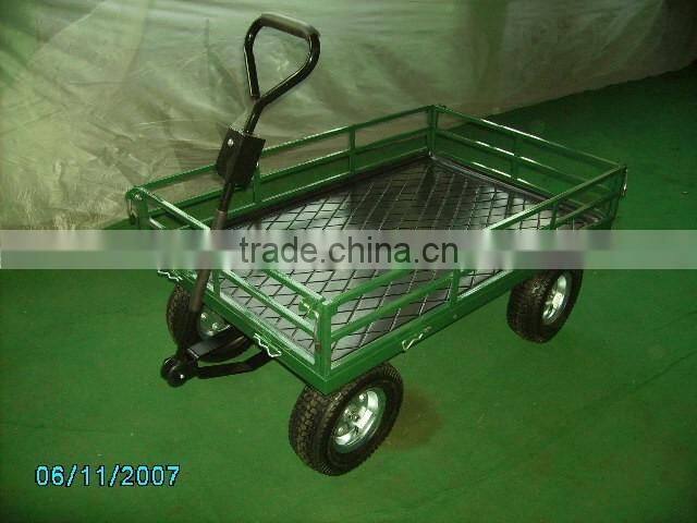 Heavy duty garden trailer trolley