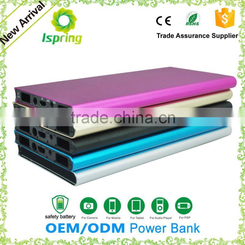 2016 Hot sale power bank for promotion custom design 8000mah portable ultra thin power bank