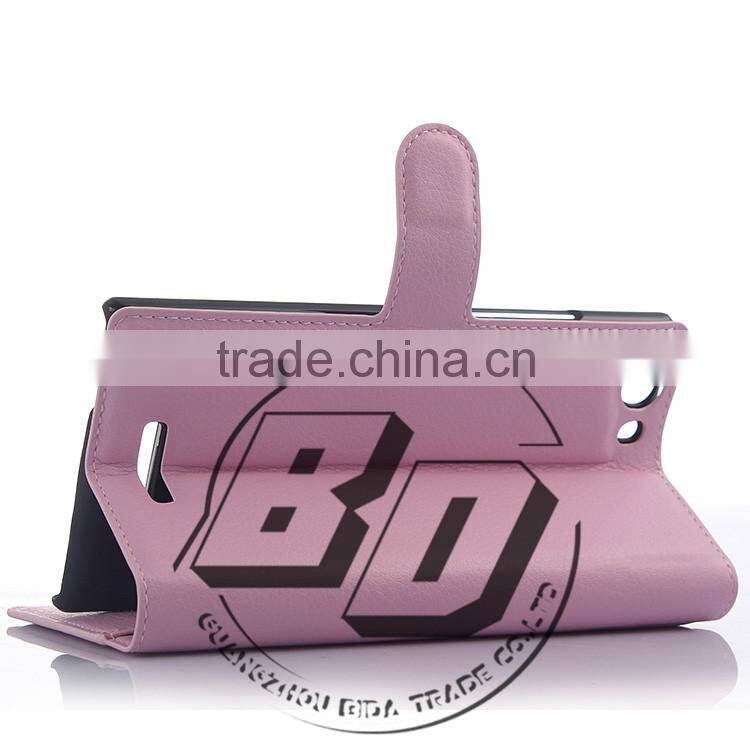 Wholesale Popular Magnetic flip leather wallet case with card slots For Wiko Ridge fab 4G leather case fast delivery