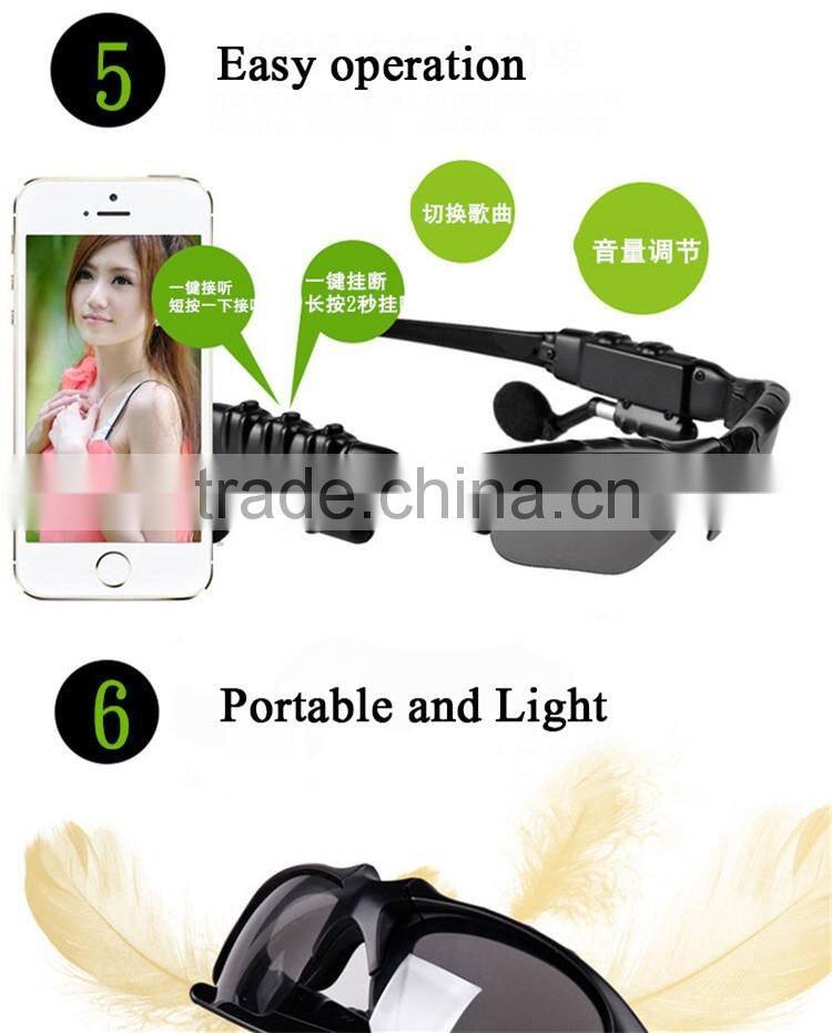 Wireless Headphones Bluetooth 4.0 Sunglasses Bluetooth Headset Earphone Stereo Music Handsfree Earphone