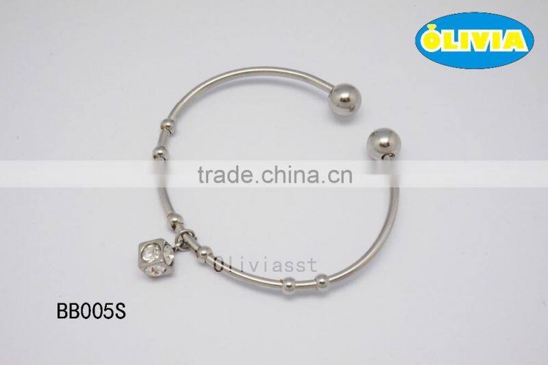 Olivia Jewelry Newest Design Bangle ,Diamond Cuff Bangle In Stainless Steel Material