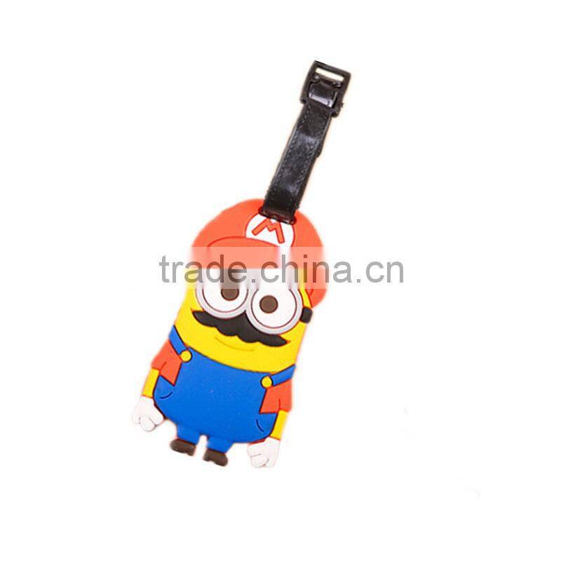 2016 Christmas gift custom shape printed luggage tag pvc promotional