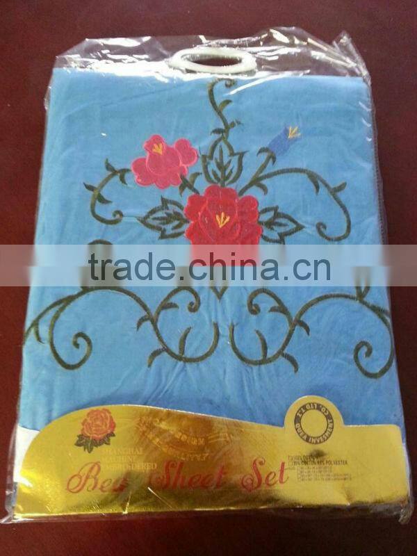 Embroidery bedding sheet with hotel linen for Africa