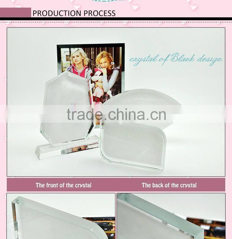 Fashion style dia 100mm round sunflower blank 3D sublimation pictures of crystals