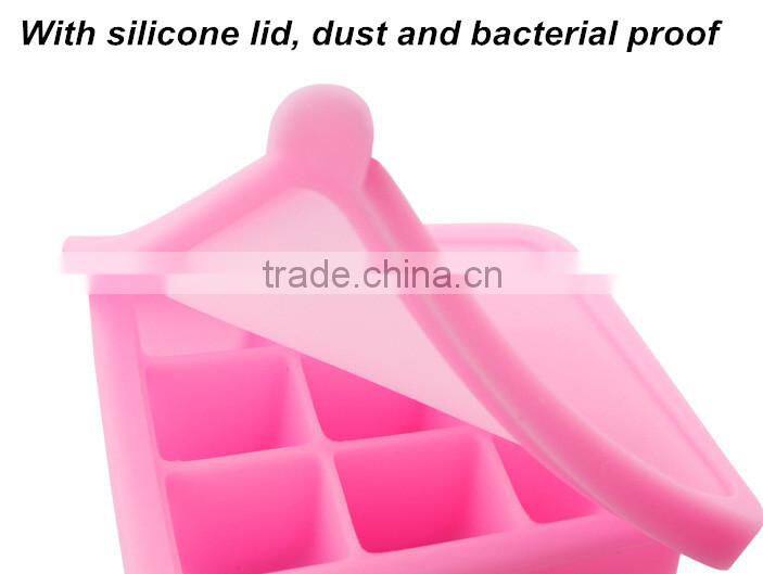 Wholesale Custom Personalized Silicone Ice Cream Cube Tray with Lid