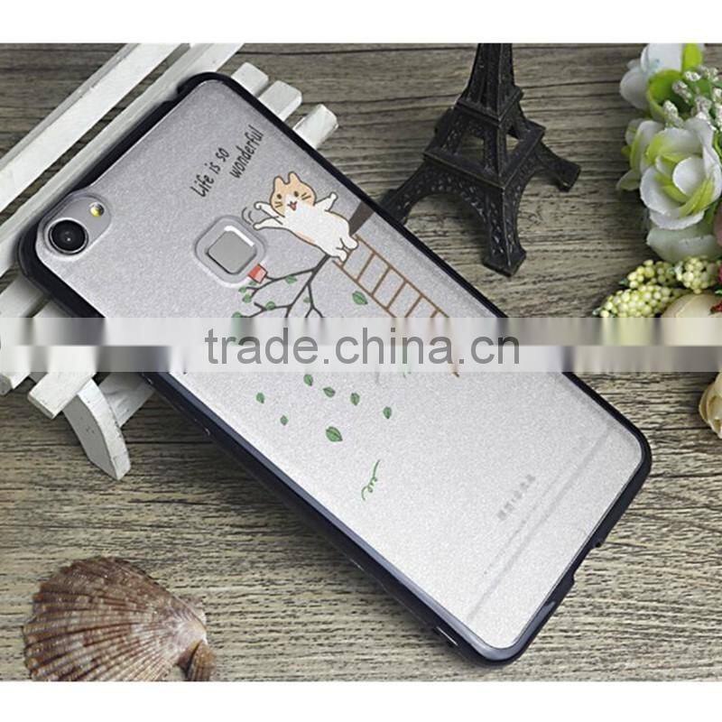 silk pattern TPU+PC bumper case for iphone 5s 6/6s 7 plus for Samsung note 4