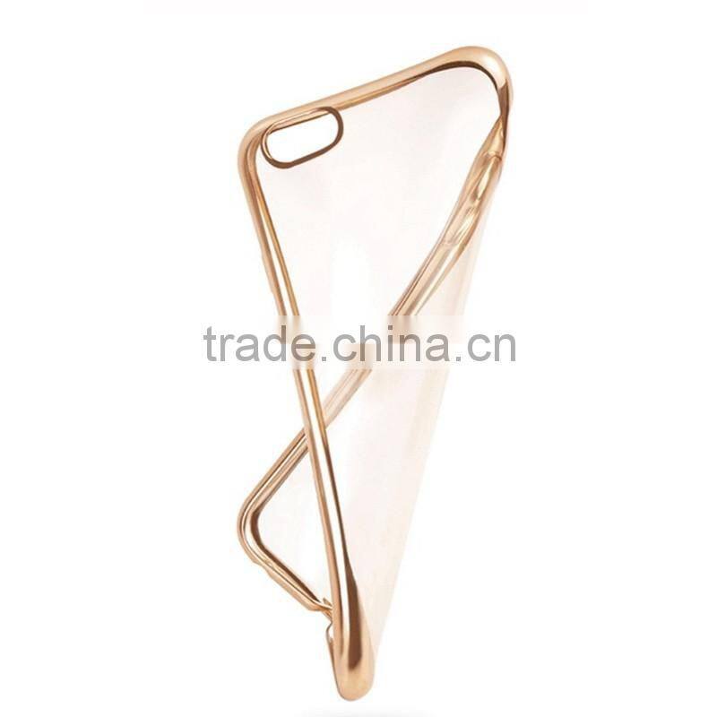 electroplating TPU back cover bumper phone case for Apple iphone 7 6 6s 6s plus 5 S 4 SE A C