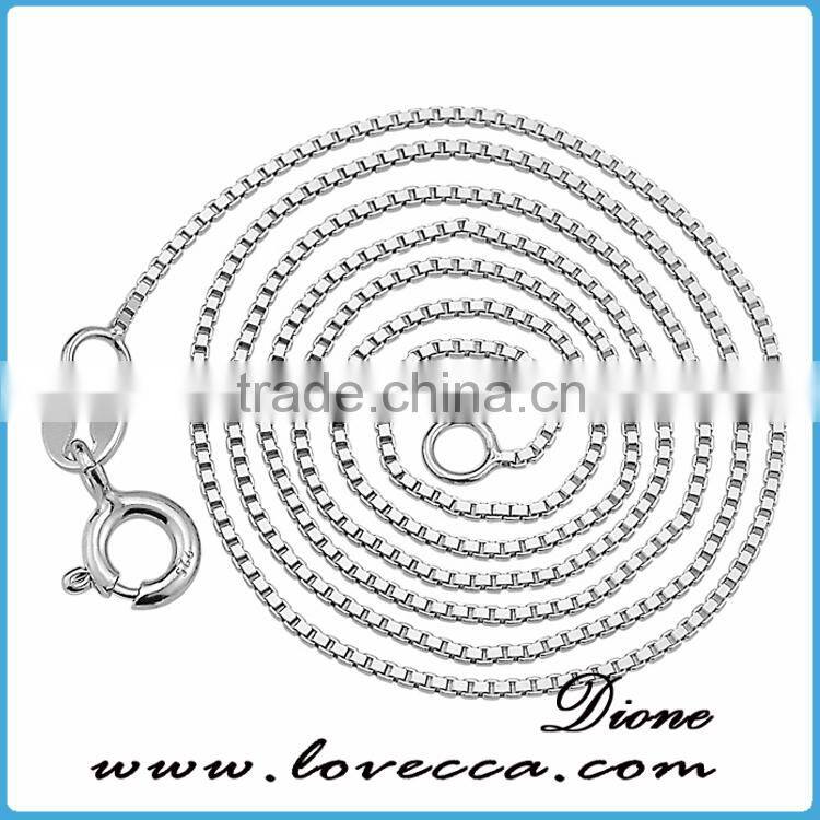 Infinite Excellent Quality box shape Chain Sterling Silver elegant best selling item
