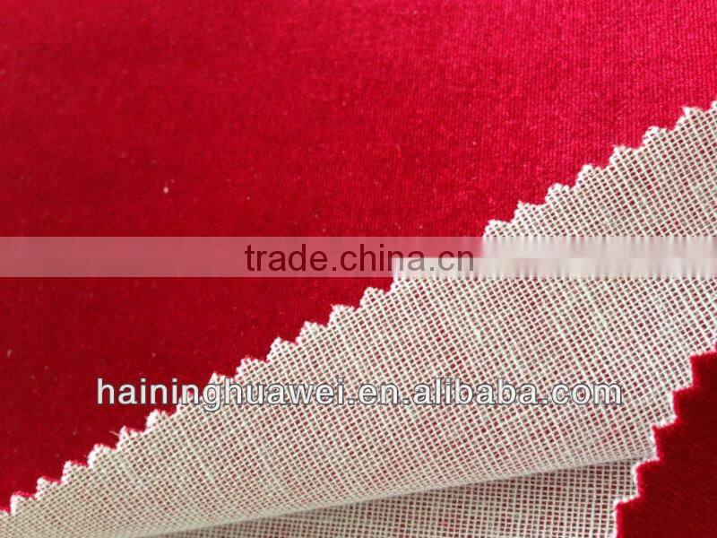 Shiny knitted Sofa flash Velvet bonding with backing fabric