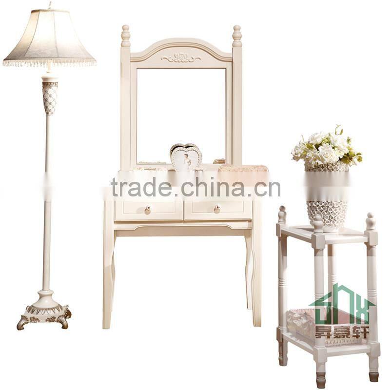 SHX Chinese White Wood Dressing Table HA-B# Wall Mounted Dressing Table Fancy Makeup Table