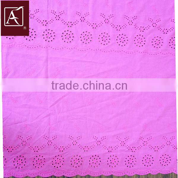 100%Cotton eyelet double border