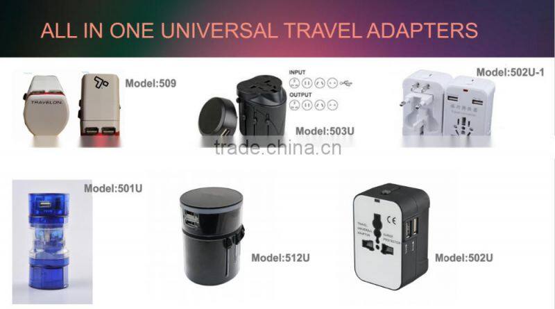 low price price universal multi travel adapter with 2 usb charger