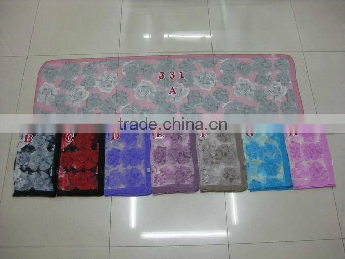 Muslim Silk long ,Square Scarf Emulation silk towel