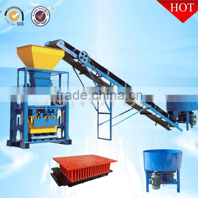 Germany technology QT40-1 Semi-automatic concrete block production line
