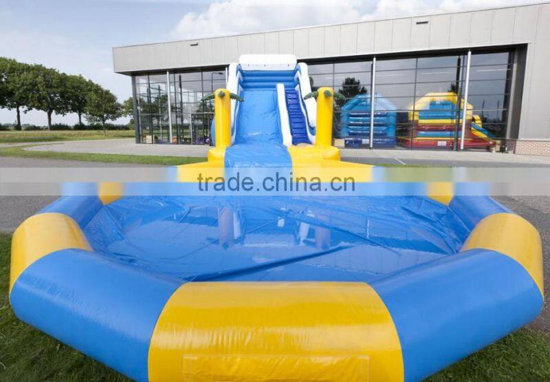 inflatable water slide with pool for girls and boys fun