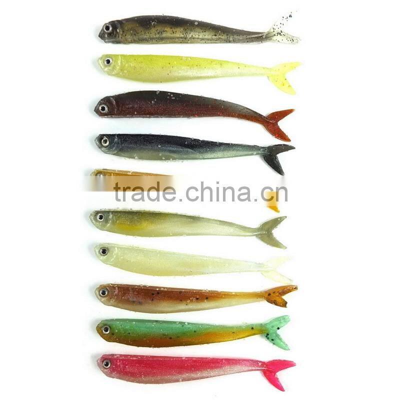 soft bait 10 colors fishing tackle 8.9CM/3.1G fishing lures Soft lures