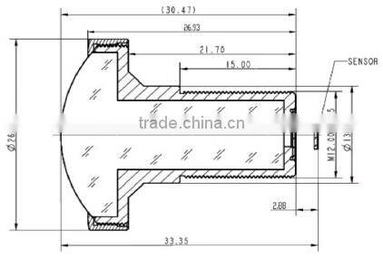 cn aico camera hd 1.29mm 1/2.5 inch f2.5 m12 10 mp 185 degree fisheye lens nude high resolution