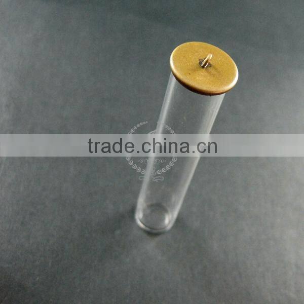 60x12mm vintage style round glass tube dome in bronze antiqued bezel tray DIY wish vial pendant charm supplies 1810289
