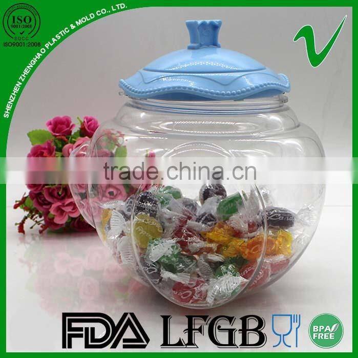 hotsale empty lage cheap pet plastic container round in shenzhen