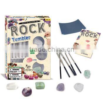 DIY Rock Tumbler, Rough Gemstone Polishing Kit