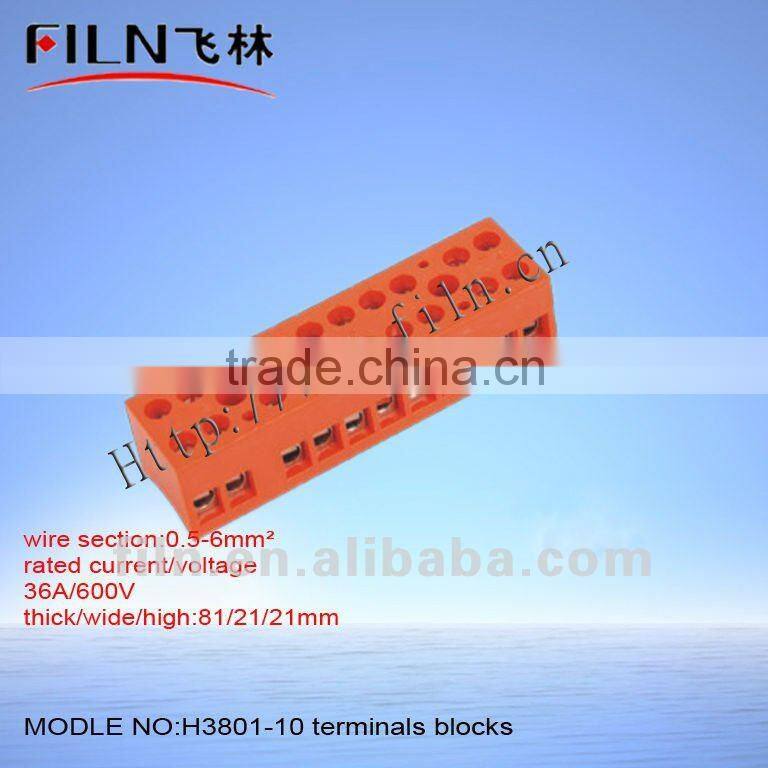 screw plug 3.5mm terminal block H3801-6