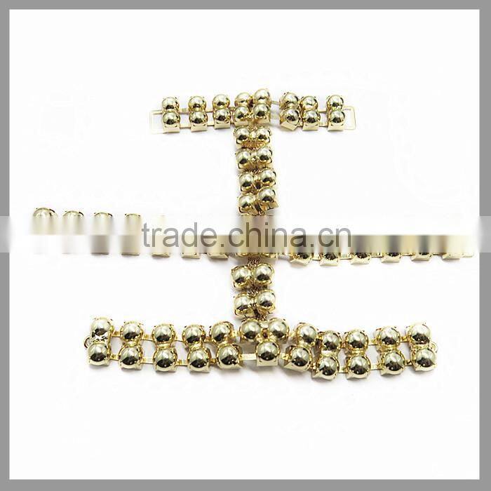 Gold Fashion Crystal Rhinestone Shoe Accessories Shoe Chain For High Heels