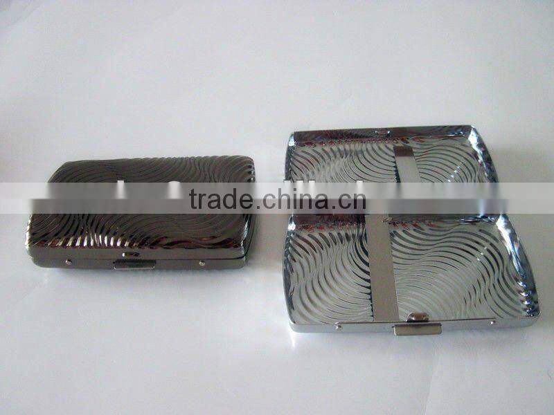 Metal cigarette case. By plated and embossing.