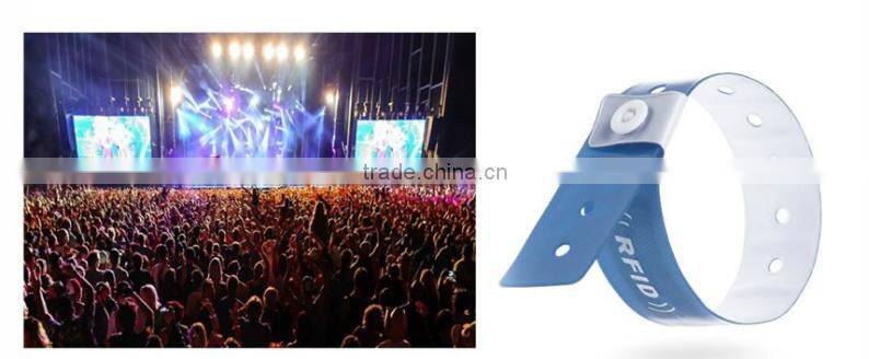 PVC UHF disposible rfid wristband, bracelet tag