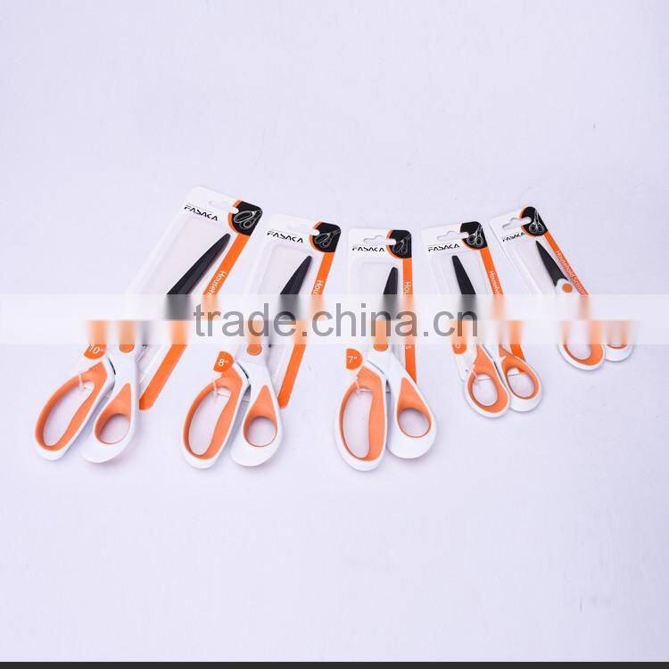 SH13015WOT-2016 New design professional 5" coated black titanium blade office scissors with PP+TPR handle