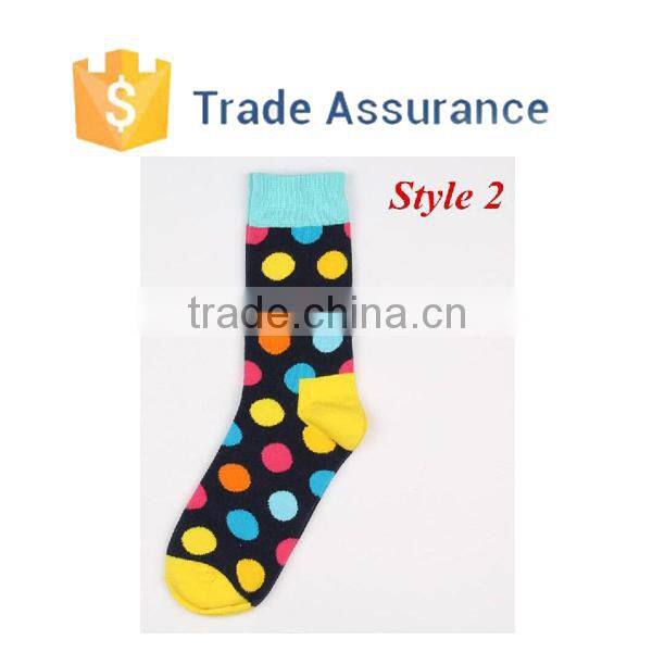 Custom Fashion High Quality Men's Dot Socks Men's Casual Cotton Socks Colorful Socks
