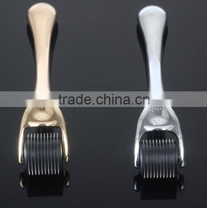Favorable price 540 needles skin roller,derma roller with Sliver/golden handle -L015