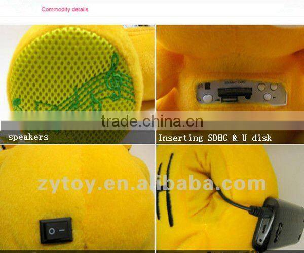 Listening the music stuffed tiger