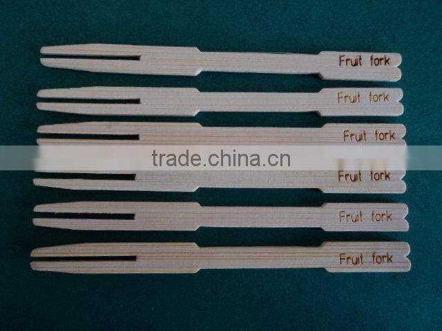disposable bamboo fork for fruit or salad or BBQ