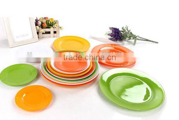 Cheap 8 inch plastic dinner melamine plate for party wedding
