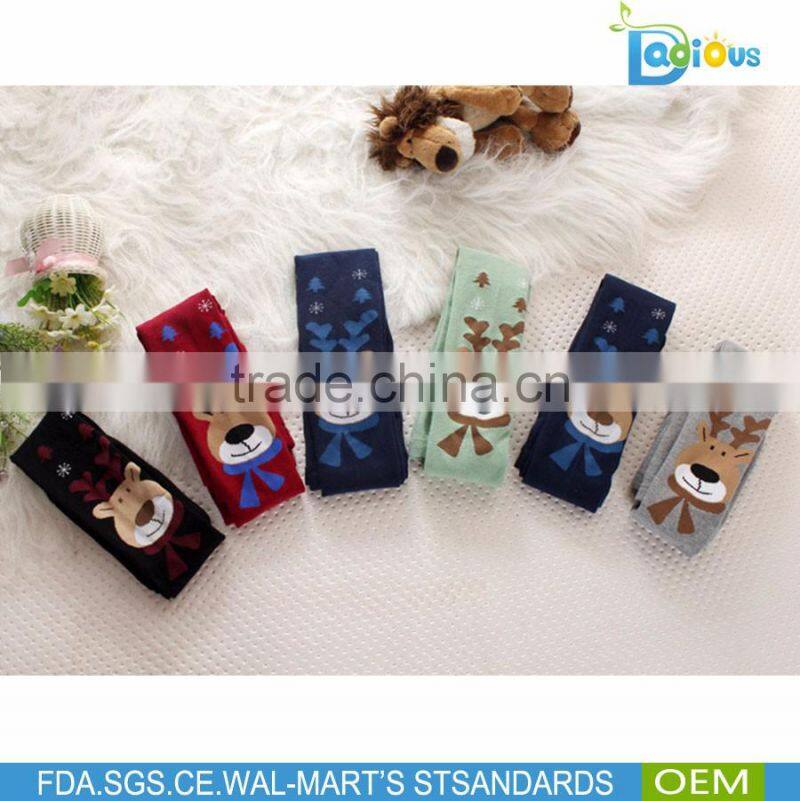 New Lovely Deer Carton Blue Color Soft Cotton Pantyhose for Kids
