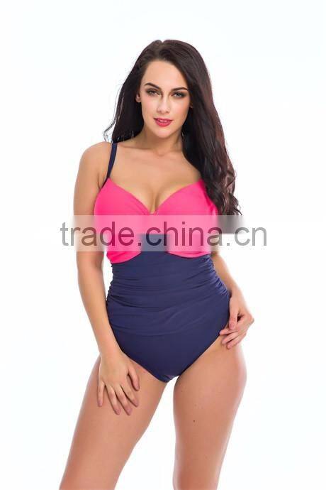 2016 hot sexy fat women one piece plus size swimwear