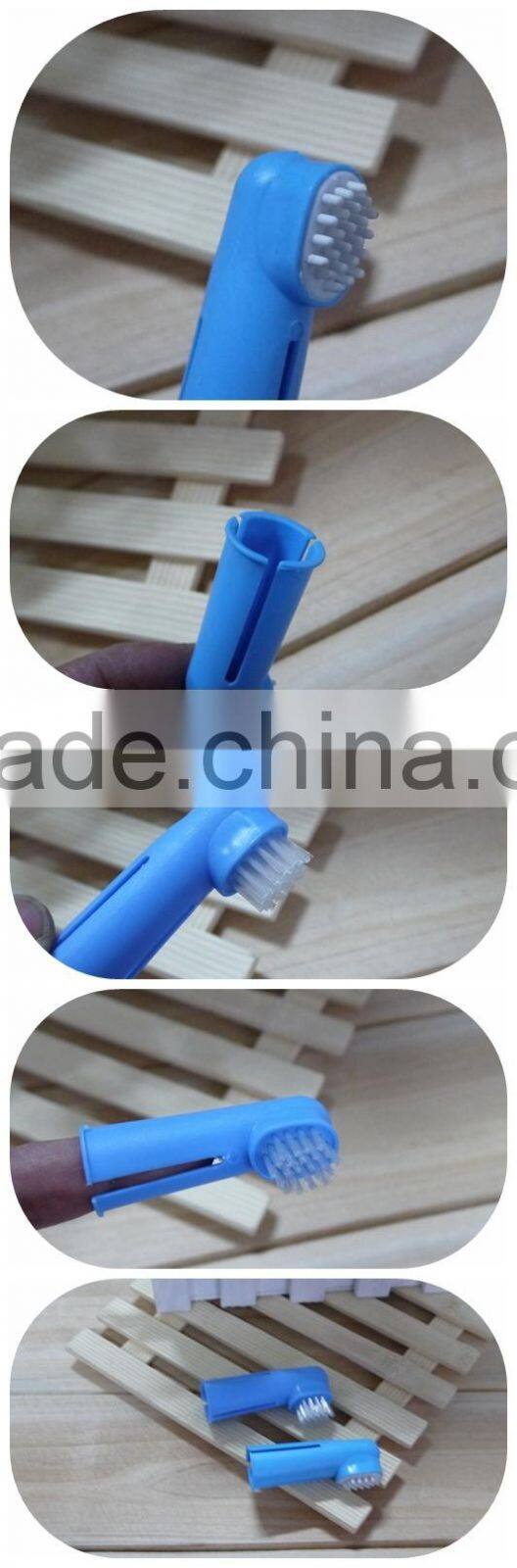 Plastic finger brush for dog pet toothbrush set