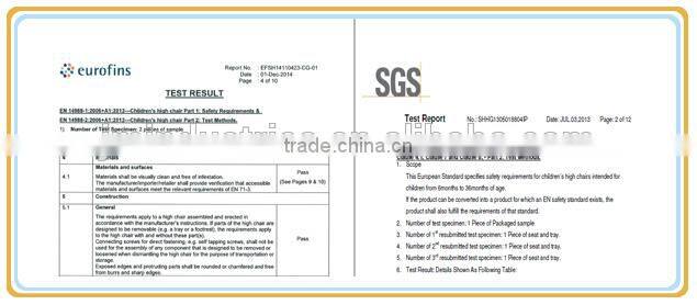 European Standard EN14988 Beech wood multifunctional 3 in 1 baby high chair