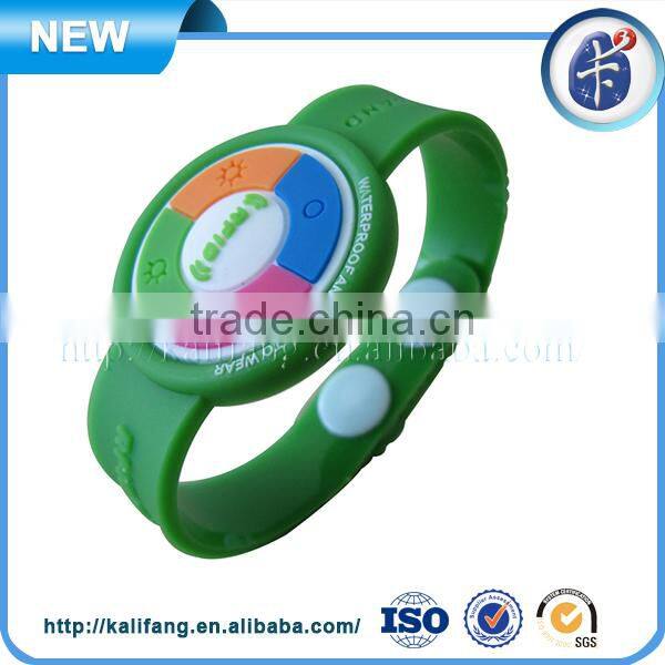 high / ultrahigh frequency Waterproof nfc pvc wristband / bracelet