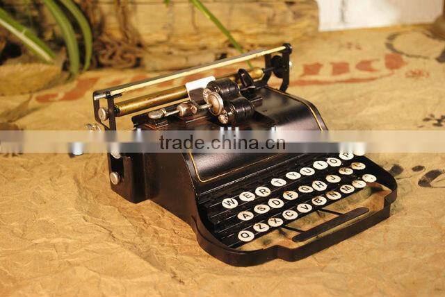 Antique iron typewriter model crafts with paint