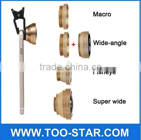 2016 Newest 195 degree super Fisheye lens with magnetic optical camera lens mobile phone mini lens