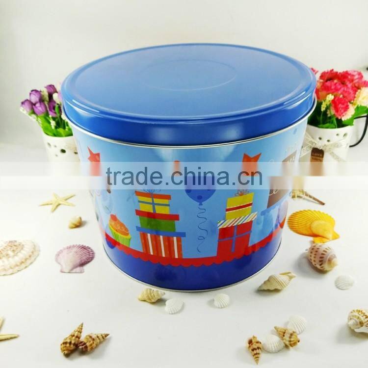 USA market standard size 2 Gallon holiday popcorn buckets with lid