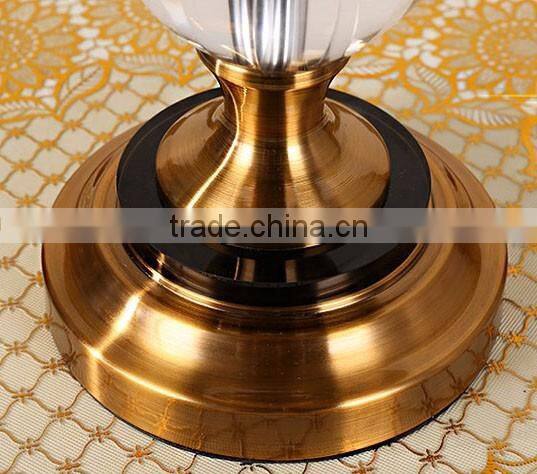 Clear K9 crystal table lamp with black lampshade