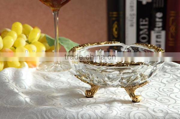 Royal Bronze Crystal Ashtray, Luxury Home Decorative Ashtray (BF01-0217-1)