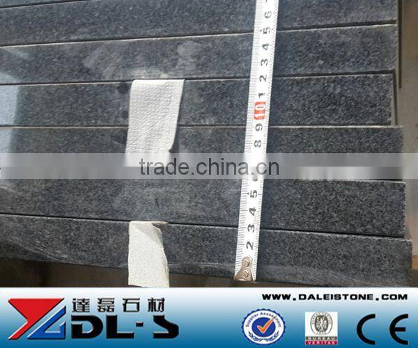 G654 dark Grey Granite Stair Steps polished flat edge