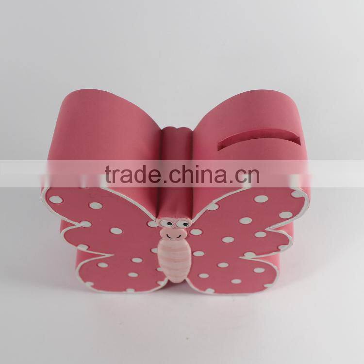 Polyresin butterfly save money box